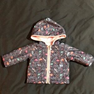 Girls 12 mos lined dinosaur coat